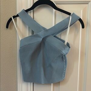 Aritzia Blue Ribbed Women's Top